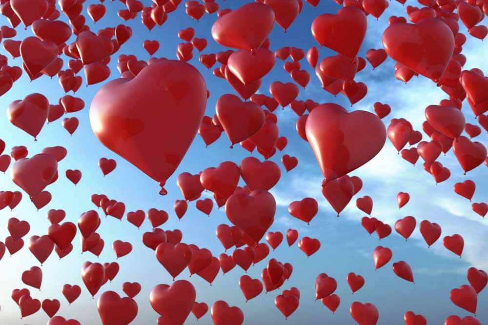 ballons dans les airs